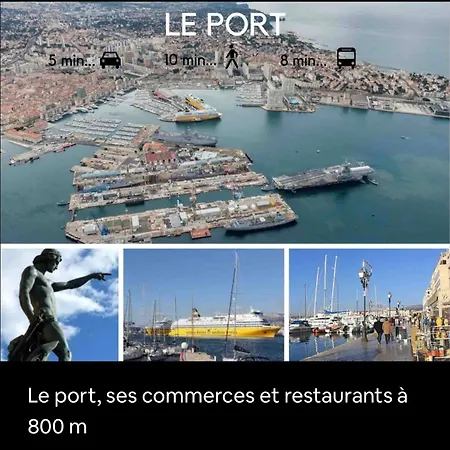 Apartmán Les Terrasses, Charme Et Authenticite En Hyper Centre De Toulon, Ideal Pour Un Sejour Romantique Ou Escapade Urbaine